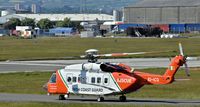 EI-ICG @ EGAC - Irish Coastguard helicopter EI-ICG departing Belfast City. - by Albert Bridge