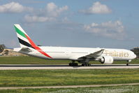 A6-EGO @ LMML - B777 A6-EGO Emirates Airlines - by Raymond Zammit