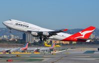 VH-OJS @ KLAX - Qantas B744 departing for a long flight. - by FerryPNL