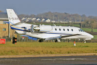 G-OJER @ EGFF - Citation XLS+, Gama Aviation Jersy based, call sign Gama 100B. Previously N5013E, seen landing on runway 12 out of Farnborough. - by Derek Flewin