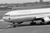 OH-LHA @ EHAM - Finnair DC-10-30 at Schiphol airport, the Netherlands, 1980 - by Van Propeller