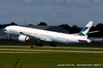 B-KQP @ EGCC - Cathay Pacific - by Chris Hall