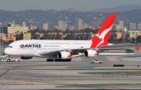 VH-OQC @ KLAX - Qantas A388 under tow. - by FerryPNL