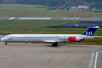 SE-DIN @ EGBB - McDonnell Douglas DC-9-82 (MD-82) [53010] (SAS Scandinavian Airlines) Birmingham Int'l~G 01/02/2005 - by Ray Barber