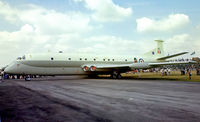 XZ285 @ EGCN - Hawker-Siddeley Nimrod MR.1 [8047] (Royal Air Force) RAF Finningley~G 30/07/1977. From a slide. - by Ray Barber