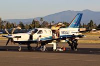 N850AY @ KRHV - Flyers Transportation LLC (Auburn, CA) 2013 TBM-850 loading up for departure at Reid Hillview Airport, San Jose, CA. - by Chris Leipelt