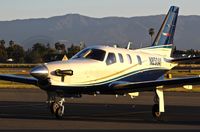 N850AY @ KRHV - Flyers Transportation LLC (Auburn, CA) 2013 TBM-850 departing at Reid Hillview Airport, San Jose, CA. - by Chris Leipelt