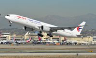 B-7343 @ KLAX - China Eastern B773 lifting-off - by FerryPNL