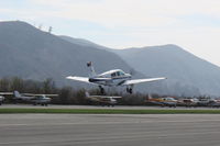 N9337Q @ SZP - 1971 Beech G33 BONANZA, Continental IO-470-N 260 Hp, takeoff climb Rwy 22. A rare aircraft-only 50 built. - by Doug Robertson