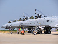 78-0634 @ KBOI - Four A-10Cs undergoing pre flight checks. - by Gerald Howard