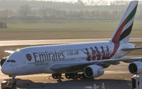 A6-EUA @ LOWW - Emirates, Airbus A380, Vienna Airport - by Florian Klebl