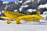 HB-YLM @ LSWS - Temporary Airfield of Schwarzsee, only open 1 to 2 days a year on the frozen lake - by Grimmi