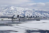 78-0703 @ KBOI - On Foxtrot leading flight of A-10Cs to RWY 10R. 190th Fighter Sq., Idaho ANG. - by Gerald Howard