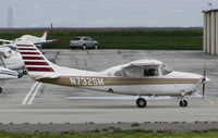N732SM @ KSQL - San Luis Obispo, CA-based 1977 Cessna T210M Turbo Centurion taxiing for take-off @ San Carlos Airport, CA - by Steve Nation