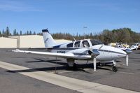 N35NS @ O22 - Livermore-based 1975 Beechcraft Baron 55 parked on the ramp at Columbia Airport, California. - by Chris Leipelt