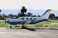 N915TV @ KRHV - Locally-based Piper Meridian taxing back to its hangar after landing at Reid Hillview Airport, San Jose, CA. - by Chris Leipelt