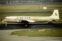 OH-KDA @ EDDL - Douglas DC6B Swing Tail - Kar-Air -OH-KDA -13.10.1979 - DUS - by Ralf Winter
