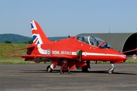 XX322 @ LFSX - Royal Air Force Red Arrows Hawker Siddeley Hawk T.1, Static display, Luxeuil-St Sauveur Air Base 116 (LFSX) Open day 2015 - by Yves-Q