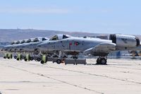78-0618 @ KBOI - Six A-10C parked on the Idaho ANG ramp of 8 that did not get deployed to the Middle East in April 2016. - by Gerald Howard
