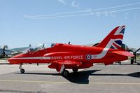 XX323 @ LFSX - Royal Air Force Red Arrows Hawker Siddeley Hawk T.1A, Luxeuil-Saint Sauveur Air Base 116 (LFSX) Open day 2015 - by Yves-Q