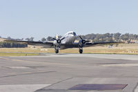 VH-EAF @ YSWG - Historical Aircraft Restoration Society (VH-EAF) Douglas C-47 Dakota taxiing at Wagga Wagga Airport - by YSWG-photography
