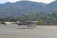 N1274M @ SZP - 1975 Cessna 182P SKYLANE, Continental O-470-S 230 Hp, landing Rwy 22 - by Doug Robertson