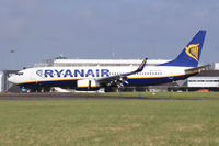 EI-EKP @ EGFF - 737-8AS, Ryanair call sign Ryanair 4761, previously n1786B, landing on runway 30 out of Tenerife Sur. - by Derek Flewin
