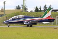 MM54500 @ LFOA - Italian Air Force Aermacchi MB-339PAN, N°8 of Frecce Tricolori Aerobatic Team 2016, Taxiing to holding point rwy 24, Avord Air Base 702 (LFOA) Open day 2016 - by Yves-Q