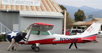 N1079M @ SZP - 1971 Cessna 172L SKYHAWK, Lycoming O-320-E2D 150 Hp, spotting to transient ramp - by Doug Robertson
