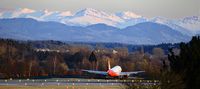 HB-IOR @ ZRH - Air Berlin Airbus A320-214 airplane landing at Zurich-Kloten Interantional Airport, Switzerland - by miro susta