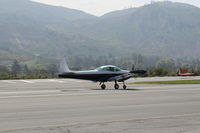 N37C @ SZP - 1950 Ryan NAVION B, Continental IO-550 300 Hp upgrade, landing roll Rwy 22 - by Doug Robertson