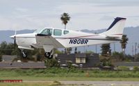 N808R @ KRHV - Locally-based 1960 Beechcraft Debonair departing at Reid Hillview Airport, San Jose, CA. - by Chris Leipelt