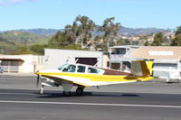 N7848R @ SZP - 1968 Beech V35A BONANZA, Continental IO-550 300 Hp upgrade by STC, landing roll Rwy 22 - by Doug Robertson