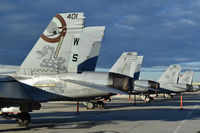 164709 @ KBOI - Parked with fellow VMFA-323 “Death Rattlers”,		3rd MAW, MAG-11, MCAS Miramar. - by Gerald Howard