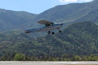 N704JH @ SZP - 1976 Cessna 150M, Continental O-200 100 Hp, takeoff climb Rwy 22 - by Doug Robertson