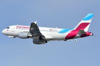D-ABGH @ EDDL - Eurowings A319 on its first day of operation departing DUS. - by FerryPNL
