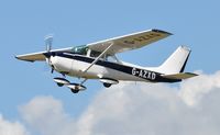 G-AZXD @ EGFH - Visiting Reims/Cessna Skyhawk departing Runway 22. - by Roger Winser