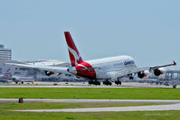 VH-OQA @ DFW - Landing at DFW Airport, Texas - by Zane Adams
