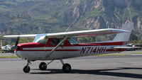 N714HH @ SZP - 1977 Cessna 150M, Continental O-200-100 Hp, taxi back - by Doug Robertson