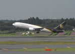 N343UP @ NRT - on climbout - by Keith Sowter