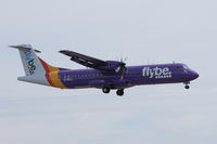 G-ISLL @ EGJB - Blue Islands owned but in the colours of their franchise partner Flybe, landing at Guernsey - by alanh