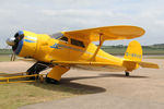 G-BRVE @ EGSU - Beech D17S Staggerwing at Duxford Airfield.July 1st 2013. - by Malcolm Clarke