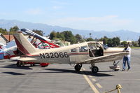 N32066 @ SZP - 1974 Piper PA-28-151 WARRIOR, Lycoming O-320-E3D 150 Hp, spotting on transient ramp - by Doug Robertson