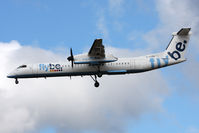 G-ECOV @ EGNT - De Havilland Canada DHC-8-402Q Dash 8 on approach to 25 at Newcastle Airport. April 23rd 2009. - by Malcolm Clarke