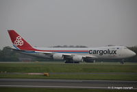 LX-VCF @ EGCC - LX-VCF Boeng 747 800/F of Cargolux seen departing Manchester Airport. - by Robbo s