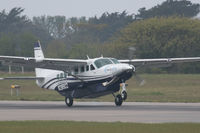 N265CZ @ EGJB - Landing at Guernsey, demo for projected new Waves air taxi service - by alanh