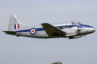 G-DHDV @ EGKH - Devon C.2, Headcorn Based, previously VP981 RAF Transport Command, low fly by. - by Derek Flewin