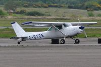 G-BTCE @ EGFH - Visiting Cessna 152 taildragger. - by Roger Winser