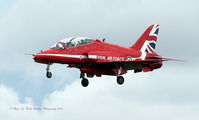 XX245 @ EGSH - Red Arrows Hawk on approach runway 27 R