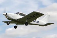 G-BXJD @ EGBR - Piper PA-28-180 Cherokee at Breighton Airfield's Auster Fly-In. May 4th 2015. - by Malcolm Clarke